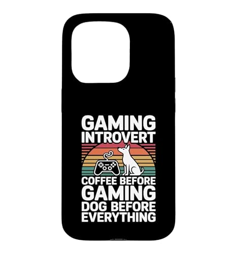 �Q�[�~���O �����I �R�[�q�[ Before Gaming Dog Before Everything �X�}�z�P�[�X iPhone 15 Pro �p