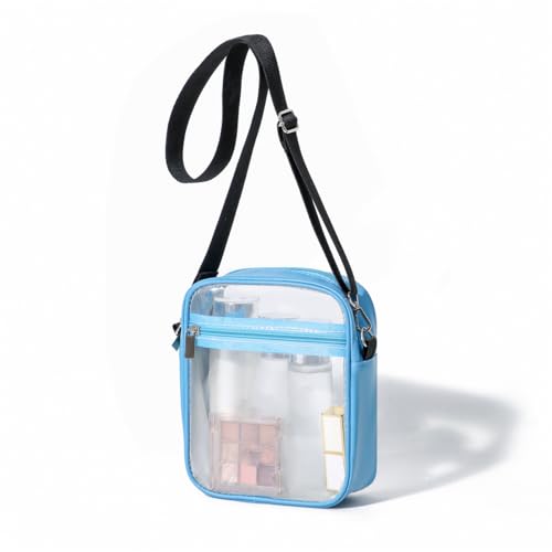 Clear Crossbody Bag, Stadium Approved Clear Purse Bag for Concerts Sports Events Festivals Transparent Shoulder Bag