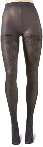 Image of Berkshire Women's Berkshire Triple Plaid Tights With Non-control Top and Reinforced Toe