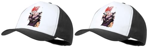 MERCHANDMANIA Pack 2 Gorras Negras garou kaijin Rojo One Punch Man Lucha Combate peleas Cap