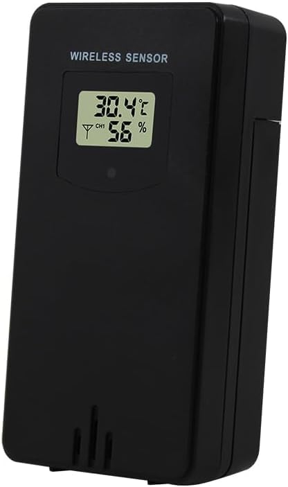 Wireless Temperature Humidity Sensor, Indoor Outdoor Hygrometer Thermometer Replacement Sensor for Weather Station, Digital Temperature and Humidity Monitor