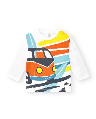 Tuc Tuc Camiseta Punto Manga Larga de niño en Amarillo y Estampado