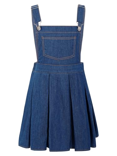 CHICTRY Kids Girls Denim Overall Dress Strap Suspender Skirt Bib Adjustable Strap Jumper School Uniform Dress4
