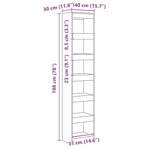 Estantería de madera con mucho espacio de almacenamiento vertical para libros 3