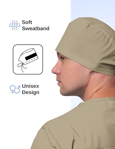 Image of Solid Working Cap Scrub Cap for Women and Men Unisex Surgical Cap Comfortable and Stylish Scrub Hat