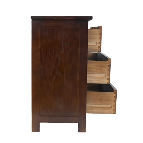 Kemtpase Oak Sideboard Cabinet With 4 Drawers Fully Assembled Solid Oak Wooden Storage Cupboard Furniture For Bedroom Living Room - Image 7