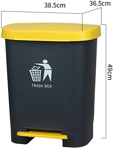 Oitto Trash Can Home Bedroom Multifunctional Trash Can, Thick And Durable Plastic Trash Can Hotel Clinic Park Pedal Type Trash Can 15-60L (Color : A, Size : 40L) #TOP1