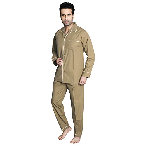 Image of Men's Cotton Solid Night Suit