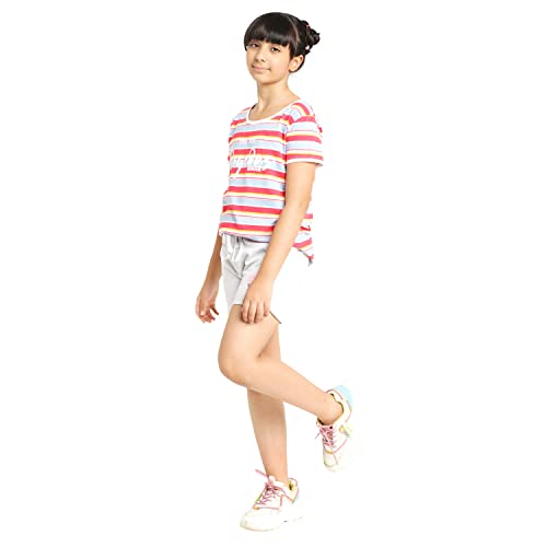 Image of Real Basics Premium Cotton Printed Shorts for Girls (Pack of 2)