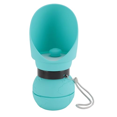 Gavigain Botella de agua plegable para perros con una sola mano Botella de hidratación compacta de silicona a prueba de fugas con cuenco Dispensador de agua de viaje para mascotas (-2110240050312)