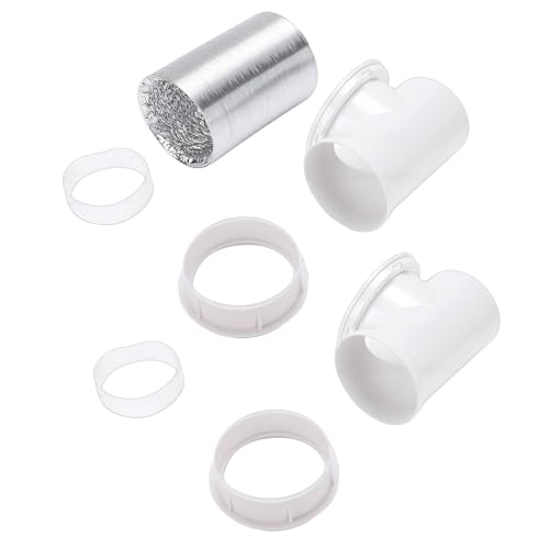 Kit de manguera de ventilación para secadora con conector de codo de 90 grados para pared 4