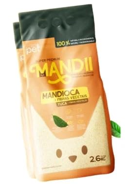 3 Sacos De Areia Higiênica Para Gatos Mandii Super Fina 12 L