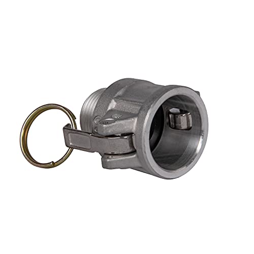 Quafwia 2 pcs Aluminum cam lock fittings (1" Part B) cam groove hose fitting camlock fittings, Male Adapter Female NPT Thread camlock fitting (1'')