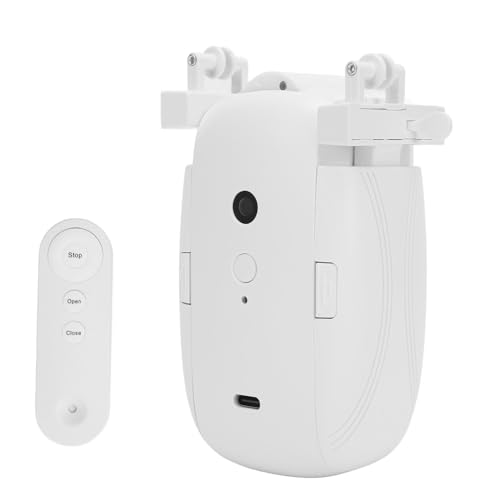 Smart Automatic Curtain Opener, Quiet Type C Charging, Silent Motor, Remote Control for Home, Electric Curtain Motor with Positioning Device, 15kg Weight Capacity, 4000mAh