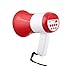 ERYUE Portable High Power 100W Megaphone for Large Gatherings with Long Battery Life for Public Speaking Red and White