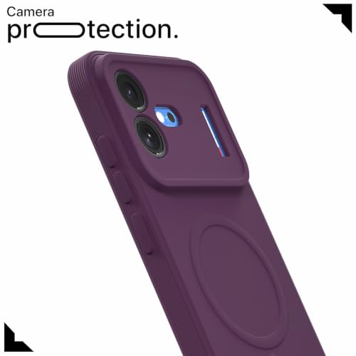 Image of Pikkme Back Cover for Nothing Phone 4b 5G Soft Matte Silicone Mag-Safe Design (Mag-Safe Not Support) Camera Protection | Slim Fit Bumper Cover (Purple)