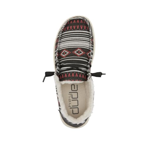 Image of HEYDUDE Women's Wendy Boho Stripe Chili Pepper Size 11 | Women's Shoes | Women's Lace Up Loafers | Comfortable & Light-Weight