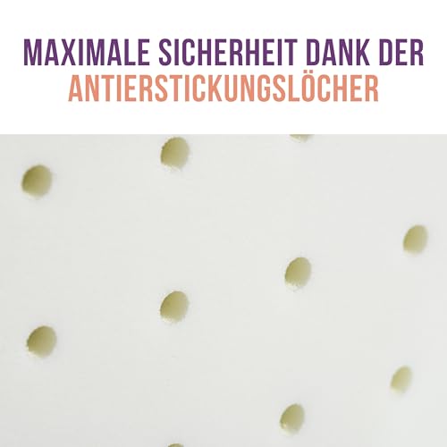GOYSILA 2 Babykissen, für Kinder, Memory-Schaum, 30 x 20 cm, Bezug aus 100 % Baumwolle, Anti-Milben, hypoallergen, atmungsaktiv, Öko-Tex®, maschinenwaschbar, kompatibel mit Chicco Next2Me
