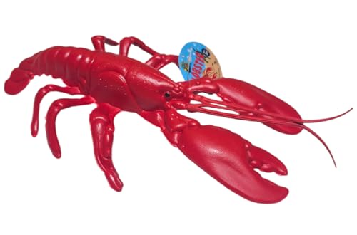 Image of Realistic Red Lobster (12 inch) Plastic Prop Toy Party Decoration Fish Net Sea Ocean (6)