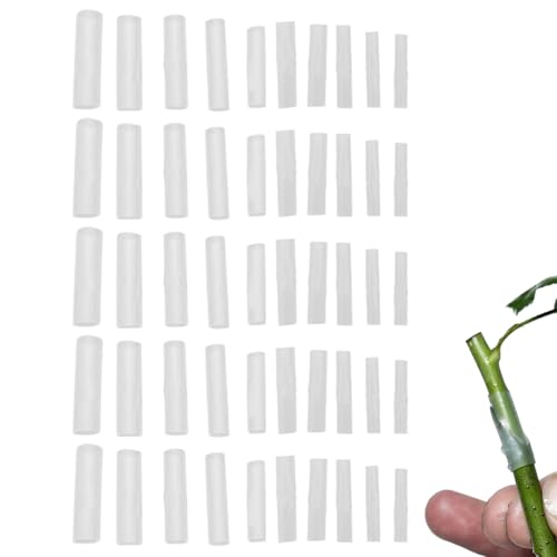 Genérico Fundas para Injerto de Plantas,Conjunto De 50 Protectores De Silicona | Herramienta para Injertar Árboles Frutales - para Plantas de Jardín Agricultores Jardineros Flores Tallos de 3-7.5 mm