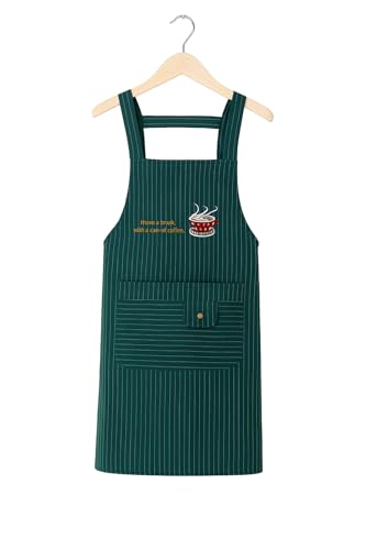 CLUZE Anti-Oil Cotton Apron with Adjustable Strap & Front Pocket – Unisex Kitchen Apron for Cooking, Baking & Grilling | Peach