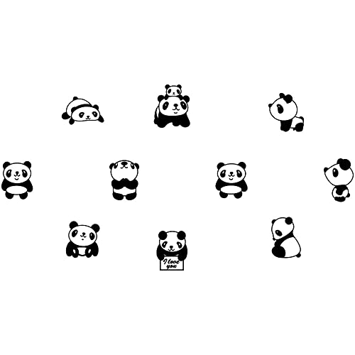 Vinilo Decorativo de Pared Panda Pequeño 10 Pzs 86x163 cm