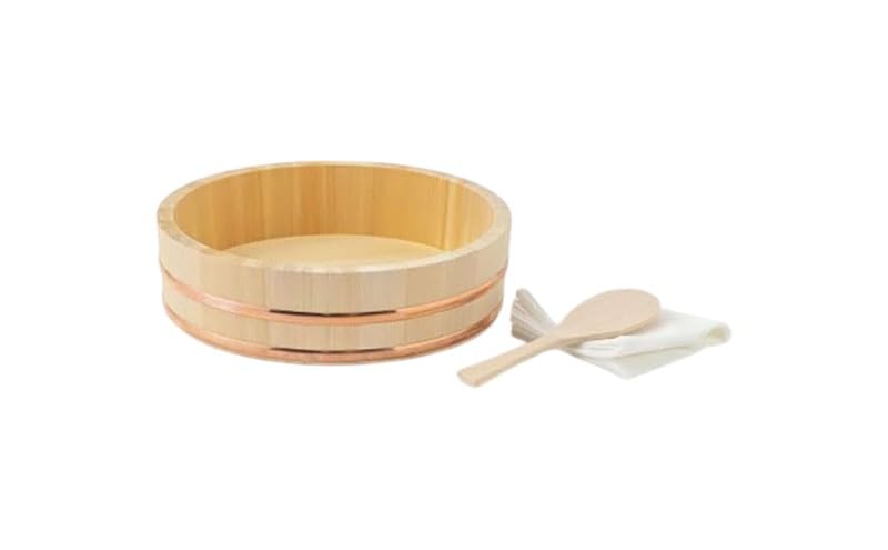 Amazon.co.jp: 木曽さわらの飯台36cm ふきんとひのきのしゃもじセット