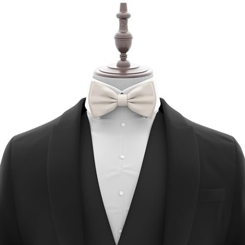 Image of Adam Young Men's Bow Ties Pre-Tied Style Formal Satin Classic Bowtie for Tuxedo Faux Silk