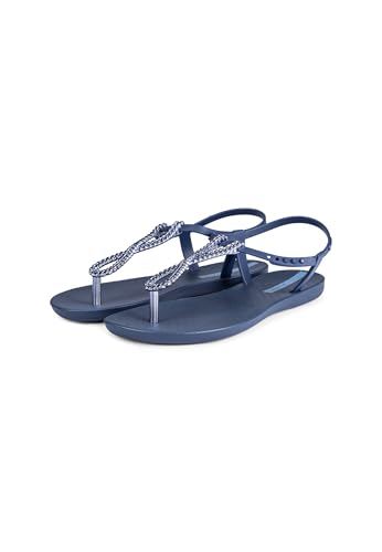 Ipanema CLASS TWIST SANDAL FEM   Sandalias para mujer con adornos de purpurina, suela plana, azul, 38 EU