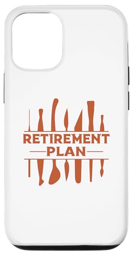 MY RETIREMENT PLAN 窯 スロー 陶器 鉢 陶芸 ミーム スマホケース iPhone 12/12 Pro 用