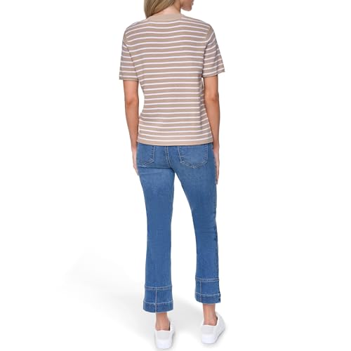 Image of Nautica Women's Crew Neck Solid Short Sleeve Sweater