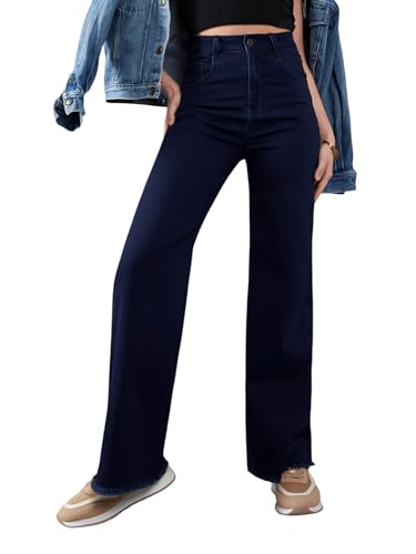 Jeans bootcut en denim stretch femme taille haute Dolce Crudo coupe régulière confortable