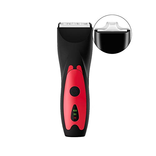 ZOBOLA Dog Grooming Clippers Kit Waterproof 2 in 1 Dog Grooming Clippers Kit Cordless Professional Dog Trimmers USB Rechargeable Dog Shaver for Dogs Cats Rabbits and Other Animals (Color : Black)