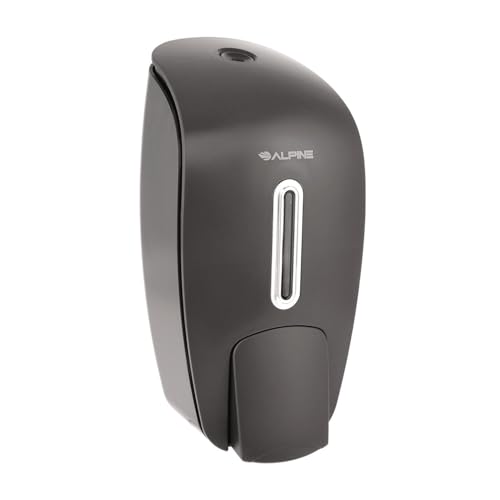 Alpine Industries Manual Hand Sanitizer Dispenser - ADA Approved Durable Wall Sanitizer One Hand Pump for Commercial Bathroom Kitchen Home & Office, gray, 800ml (8541788227)