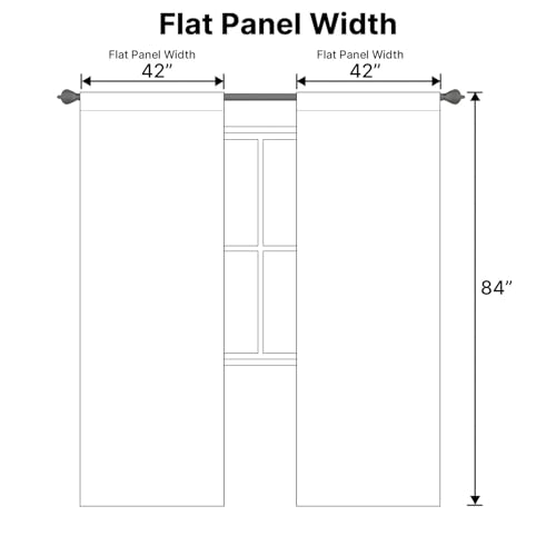 Image of H.VERSAILTEX White Curtains Thermal Insulated Window Treatment Panels Room Darkening Privacy Assured Drapes for Living Room Back Tab /Rod Pocket Bedroom Draperies, 42 x 84 Inch, 2 Panels
