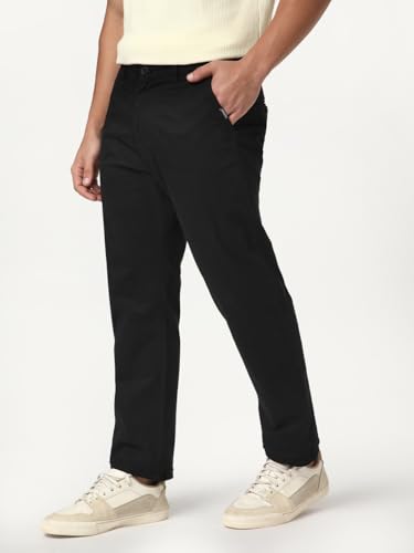Image of Urbano Fashion Men's Straight Fit Mid Rise Cotton Casual Chinos Trousers Stretch