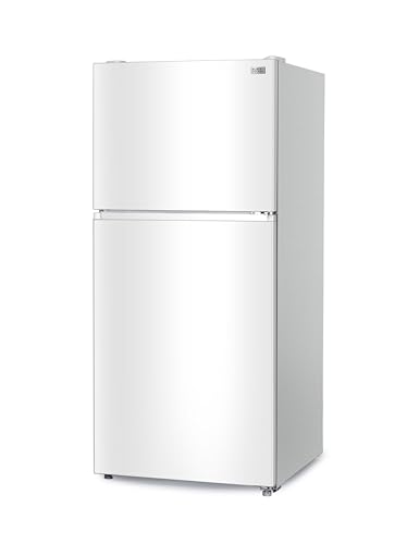 Image of BLACK+DECKER 20.1 Cu. Ft. Top Mount Refrigerator with Freezer, 2 Door Refrigerator with Top Freezer and Adjustable Temperature Control, Full Size Kitchen Refrigerator, BR2010JW, White