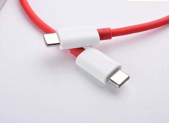 Image of Original 80W One Plus Dash Warp Charge Cable, 6.5A Type-C to USB C Pd Data Sync Fast Charging Cable Compatible with One Plus 8T / 9 / 9R / 9 Pro / 9Rt / 10R / Nord & for All (fast43)
