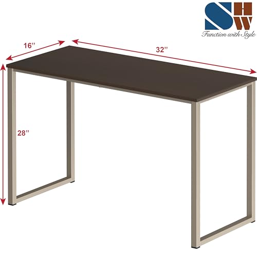 Image of SHW Mission 32-Inch Home Office Computer Desk, Espresso