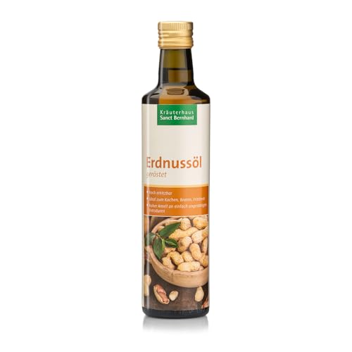 Sanct Bernhard Erdnussöl geröstet | Hoch erhitzbar ideal zum Kochen Braten & Frittieren | 500 ml