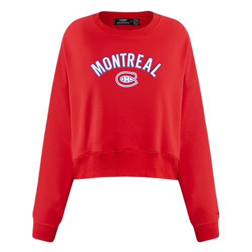 Sudadera Pro Standard NHL Classic Chenille para mujer en color rojo talla XXL