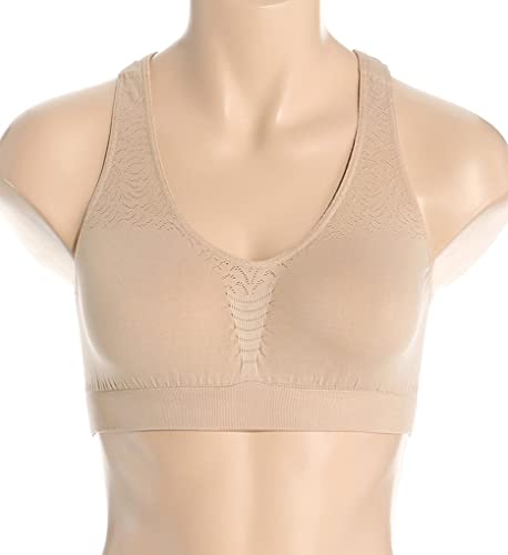 Image of Bali Women's Microfiber Bralette Pack, Comfort Revolution Seamless T-Shirt Bra, Crop Top Bralette, 2-Pack