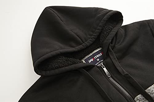 Image of Gary Com Heavyweight Sherpa Hoodies for Men, Thick Fleece Lined Full Zip Up Winter Warm Sweatshirts Work Jackets