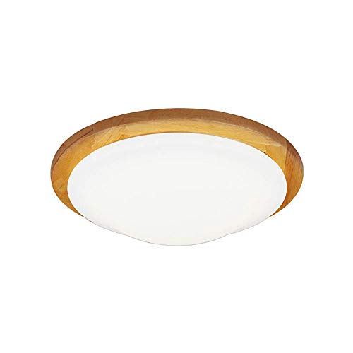 Lámparas de madera para pasillo y dormitorio con plafón LED nórdico de 40 cm 2
