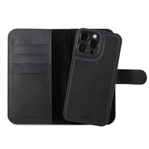 Holdit iPhone �P�[�X �蒠�^ ���� �u�����h ������� 2way �u���b�N ���C�����X�[�d�Ή� �k�� �X�E�F�[�f�� �n���h���C�h Stockholm�y���{���㗤���f���z (iPhone 15 Pro Max, black)
