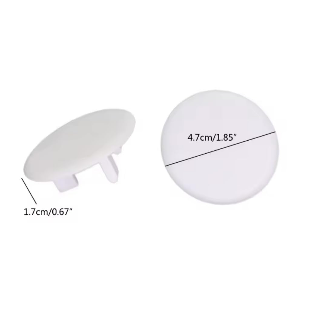 Electric Socket Safety Covers, Child Protection Outlet Plugs, White, Pack of 10 - Image 2