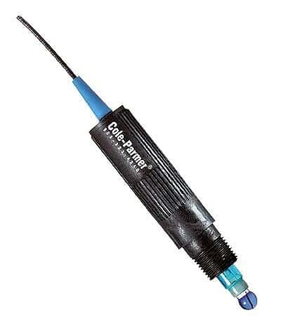 Cole-Parmer In-Line pH Probe, Single Junction, PVDF, 100 Ohm RTD, 10 ft Cable