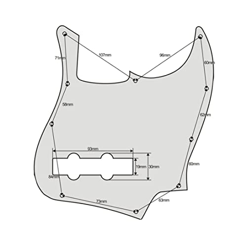 Pickguard Basse Jazz À 10 Trous J Bass Scraper Pour 4 Cordes Américain/Mexicain Sections De Basse De Jazz Standard 3… - Les Beatles, Paul McCartney, John Lennon, RIngo Starr, George Harrison Pickguard Basse Jazz À 10 Trous J Bass Scraper Pour 4 Cordes Américain/Mexicain Sections De Basse De Jazz Standard 3… – Image 5