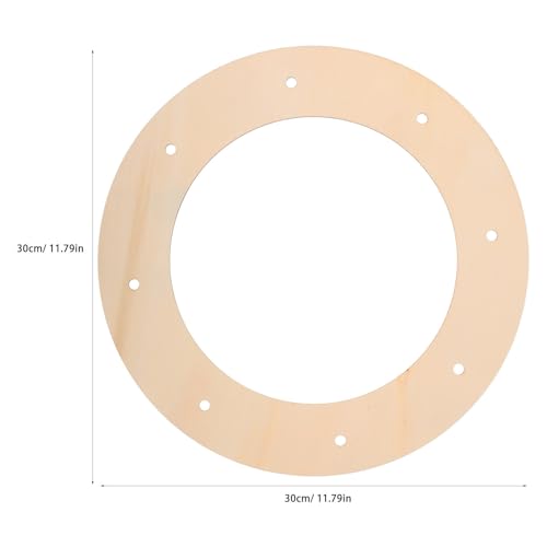 12 Marcos de Madera Beige Circular sin Terminar para Manualidades 3