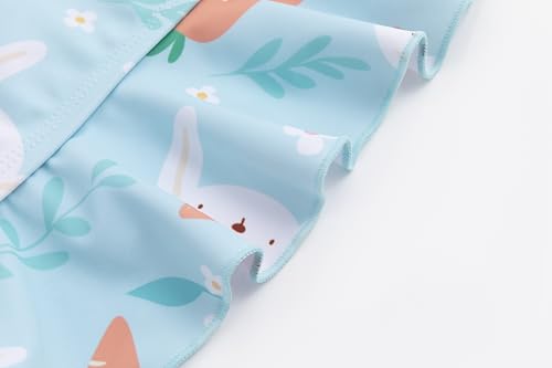 LIZENS Girls Two Piece Rabbit Print Swimwear Kids Swimsuits for Girls Age 2-124